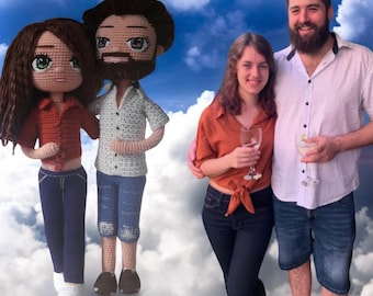 Muñecas de pareja personalizadas: Muñeca personalizada - Crochet Mini Me, un regalo único para pareja