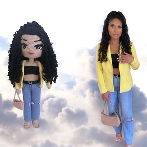 Personalized Doll Portrait Doll Personalized Amigurumi Doll Look a Like Doll Personalized Crochet Doll Gift For Her, Personalized Gift