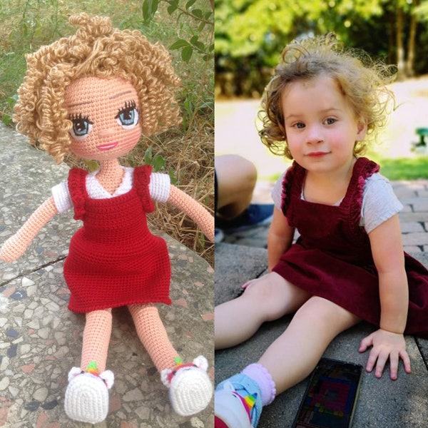 Poupée personnalisée, portrait de poupées selfie personnalisé, poupée semblable, poupée mini moi, cadeau de Noël pour lui pour elle