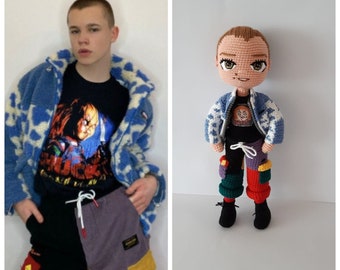 Personalized Amigurumi Doll, Portrait Doll, Mini Me Doll, Look aLike Doll, Customize Crochet Doll,  Personalized Gift, Gift for Him