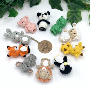 Handmade Finger Puppet Set Crochet Finger Puppets for Babies Educational Toys Finger Toy Set Forest Animals Puppet  Amigurumi
