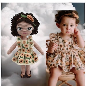 Personalized Portrait Doll: Custom Look-Alike, Handmade Cotton Yarn