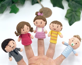 Personalized Finger Puppets,  Look alike Puppet for Fingers, Educational Toys for Baby, Customized Family Puppets, Personalized Gift