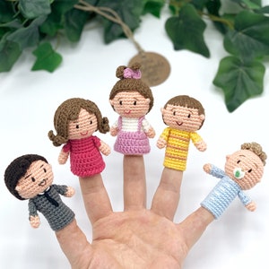 Personalized Finger Puppets,  Look alike Puppet for Fingers, Educational Toys for Baby, Customized Family Puppets, Personalized Gift