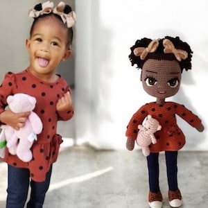 Customized Portrait Doll Knitted Look alike Doll of Someone, Personalized Gift For Her Him for Birthday, Unique Christmas Gifts Idea