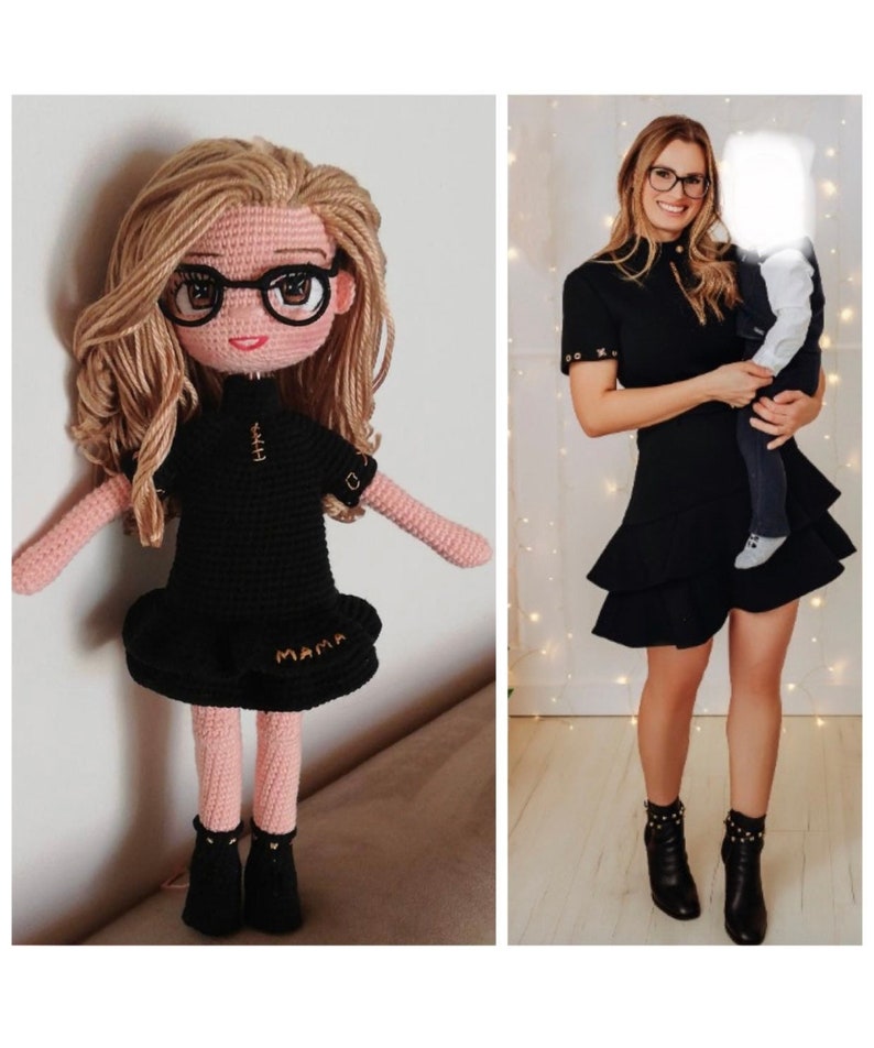 Look alike doll, crochet personalized doll, portrait doll, similar doll