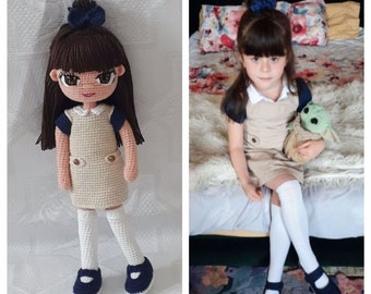 Ähnliche Puppe, Portrait-Puppe, Amigurumi-Puppe, Look a Like Doll, Japanische Puppe, Look Alike Doll, Geschenk für Ihn, personalisiertes Geschenk, Geschenk für Ihn