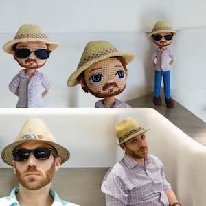 Custom Doll Personalized Art Doll Crochet Look alike Doll Portrait Personalized Gift For Her Gift For Him Christmas Gifts Birthday Gifts