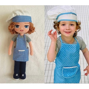 Lijk op elkaar pop Gepersonaliseerde pop Mini Me Doll Portretpop, Aangepaste poppen Cadeau voor hem of haar Cadeau voor vriendin cadeau voor haar hem moeder afbeelding 3