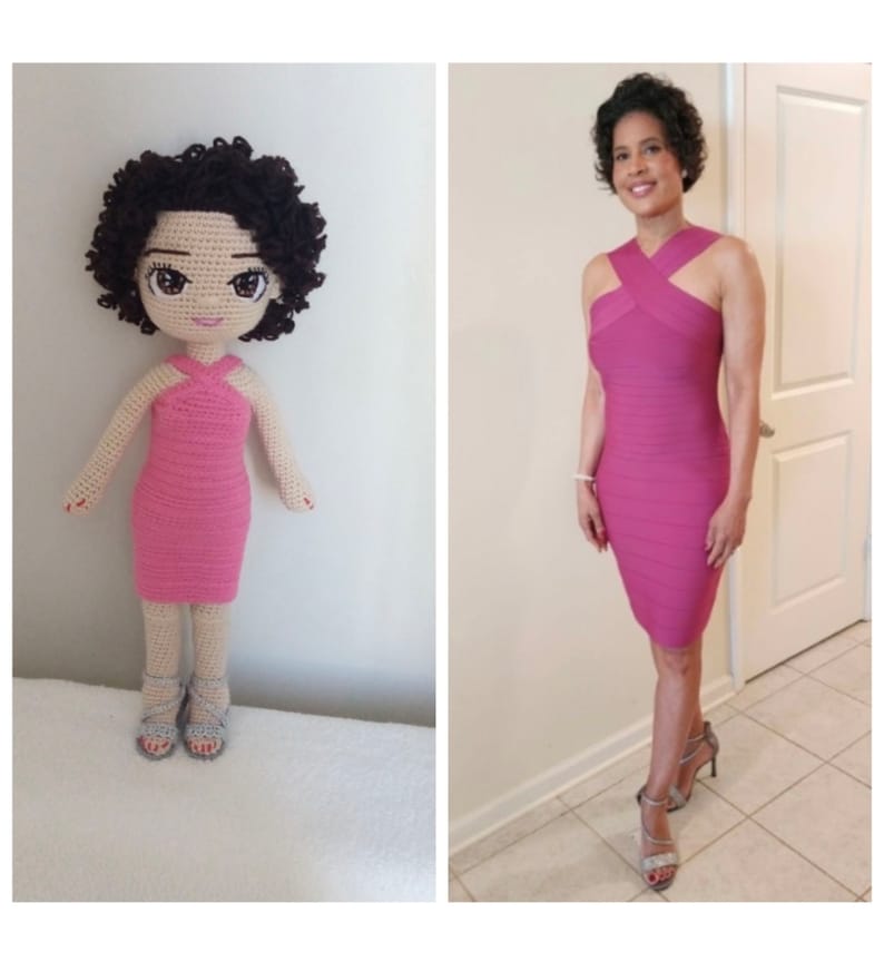 Personalized Doll Look a like Doll Portrait Doll Amigurumi Doll Look aLike Doll Crochet Doll Gift For Her, Gift for Baby, Christmas Gift image 5