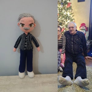 Lijk op elkaar pop Gepersonaliseerde pop Mini Me Doll Portretpop, Aangepaste poppen Cadeau voor hem of haar Cadeau voor vriendin cadeau voor haar hem moeder afbeelding 8