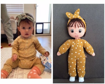 Look aLike Puppe, Selfie Puppe, Mini Me Puppe, Kunstpuppe, personalisierte Puppe, Porträtpuppe, Babygeschenk, personalisiertes Geschenk, Babypartygeschenk