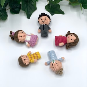 Personalisierte Fingerpuppen, aussehen wie Puppe für Finger, Lernspielzeug für Baby, maßgeschneiderte Familienpuppen, personalisiertes Geschenk Bild 3