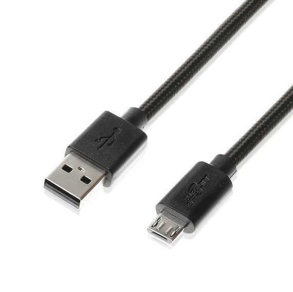 0.5m/1.5ft Black Braided Micro USB Charger Cable for Samsung | Etsy