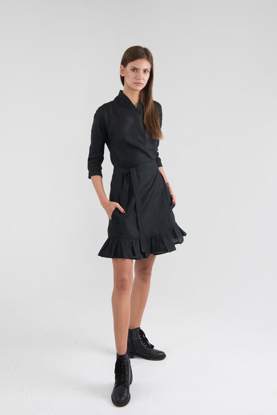 black wrap dress uk