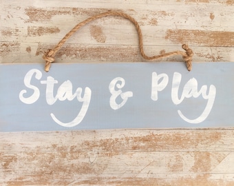 Handmade Wooden Playroom or nursery sign/nursery Decor