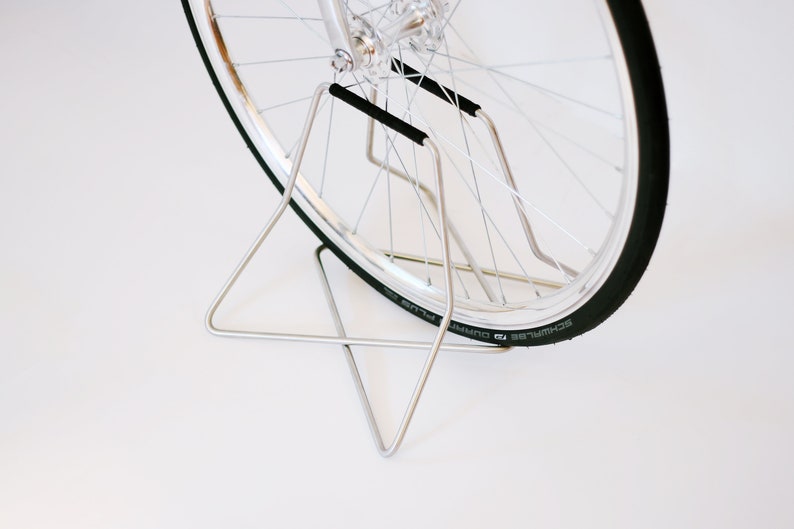 Stainless Steel Bike Stand With Spoke Protection Black 26 27.5 28