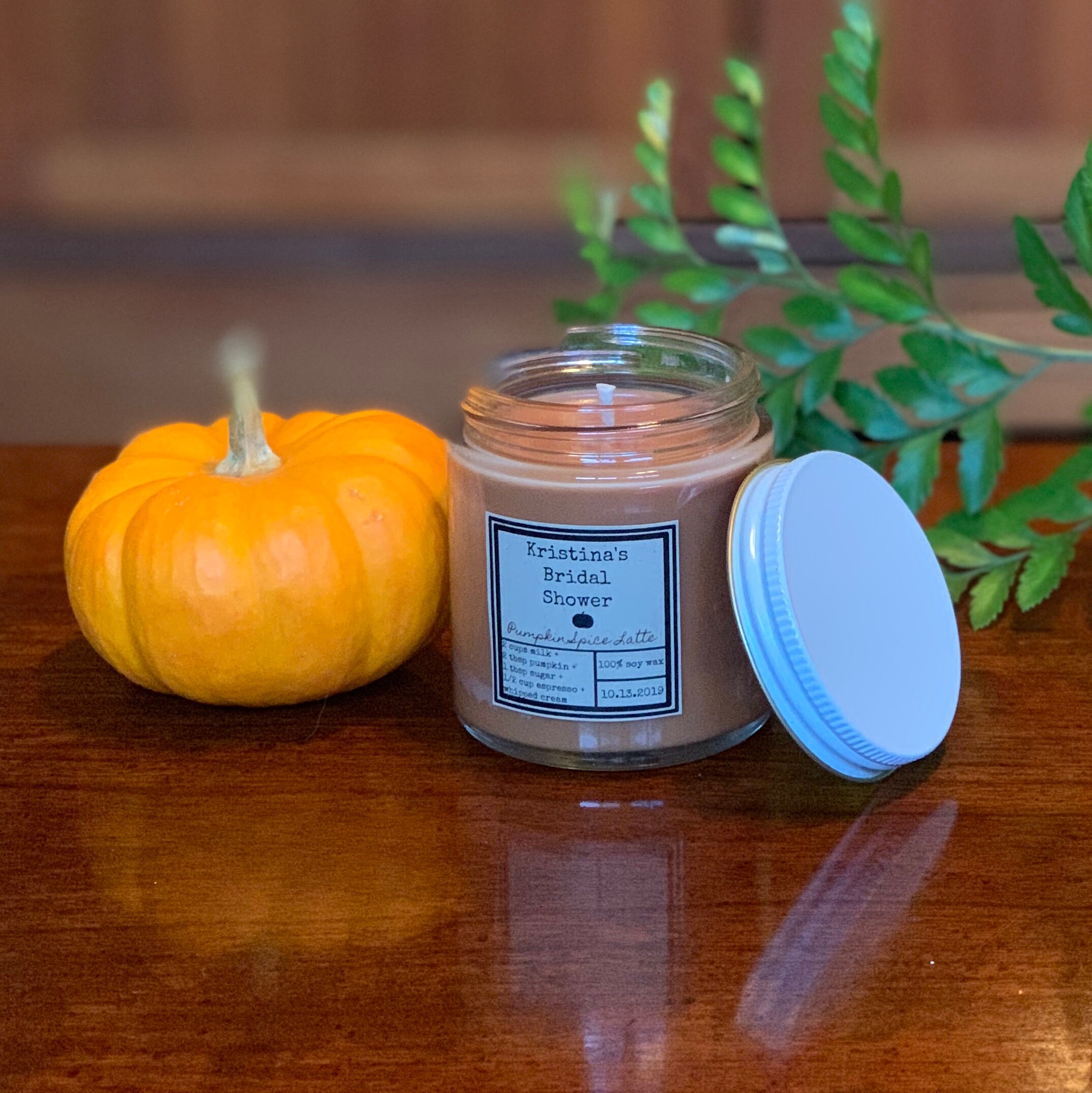 Pumpkin Spice Latte Candles PSL Bridal Shower Wedding Party Etsy