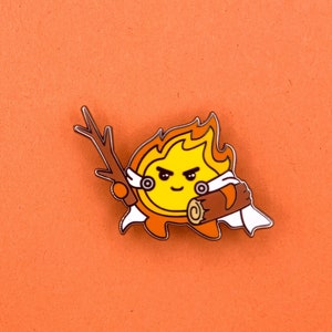 Flame Warrior Hard Enamel Pin | Original Pin Design