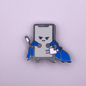 Phone Warrior Hard Enamel Pin | Original Pin Design