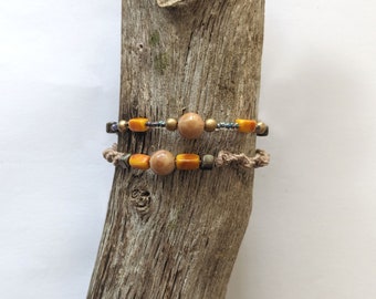 Armband Makramee natur