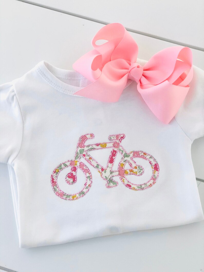 boy or girl Bike Bicycle Applique Shirt