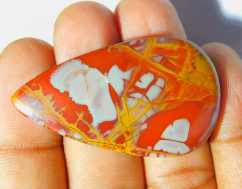 Circle Shape Top Quality Loose Stone Gemstone 54cts Natural Noreena Jasper Cabochon Bead 45x25mm 2305A Unusual Jewelry Focal Stone