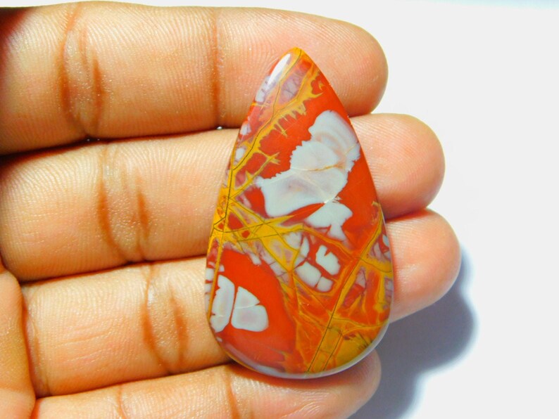 Circle Shape Top Quality Loose Stone Gemstone 54cts Natural Noreena Jasper Cabochon Bead 45x25mm 2305A Unusual Jewelry Focal Stone