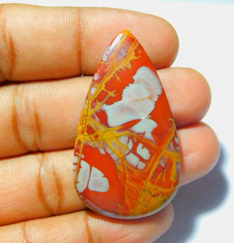 Circle Shape Top Quality Loose Stone Gemstone 54cts Natural Noreena Jasper Cabochon Bead 45x25mm 2305A Unusual Jewelry Focal Stone