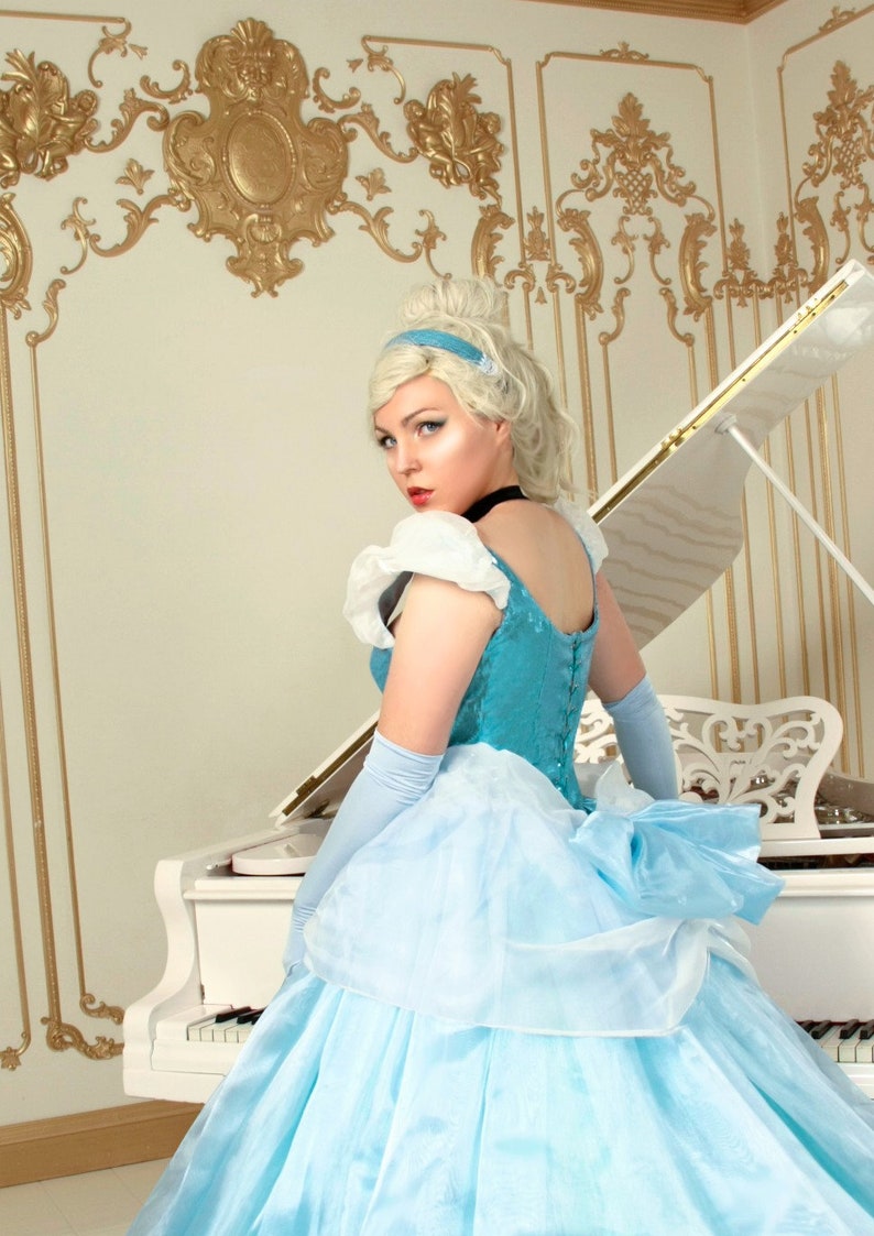 Cinderella Princess Blue Dress Cosplay Adult Dress Princess Etsy