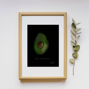Avocado Art Print Wall Decor - Digital Art, Download
