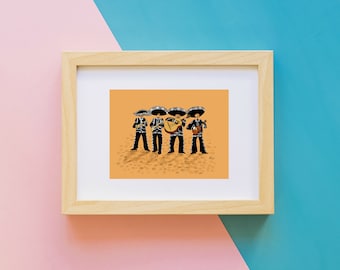 Mexican Mariachi Art Print - Digital Download, Printable
