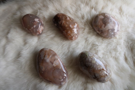Large Flower Agate Palmstone