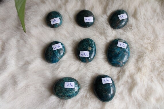 S blue apatite palmstone
