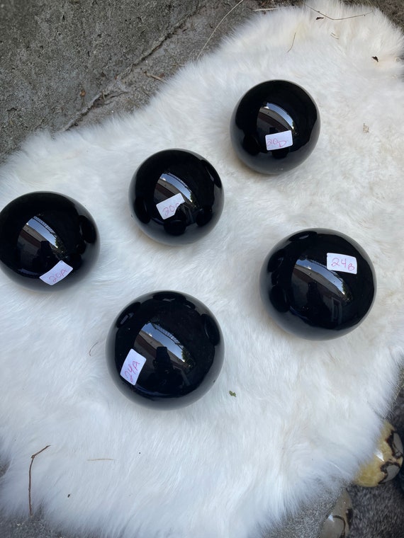 Black obsidian sphere