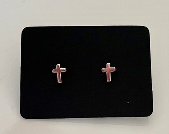 925 silver cross earrings