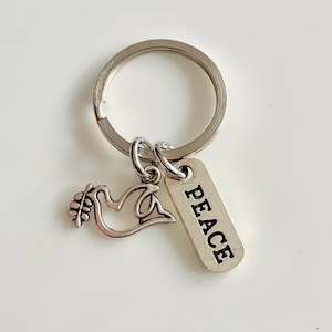 Porte-clés Colombe de la paix