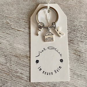 Keychain new home personalized || with letter pendant