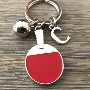 Keychain table tennis personalized || Racket with letter pendant