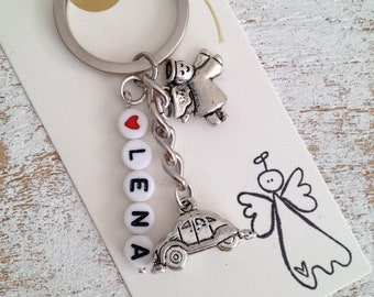 Keyring car / guardian angel