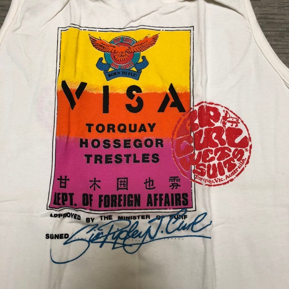 80s RIP CURL VISA Tank 3 Colours 