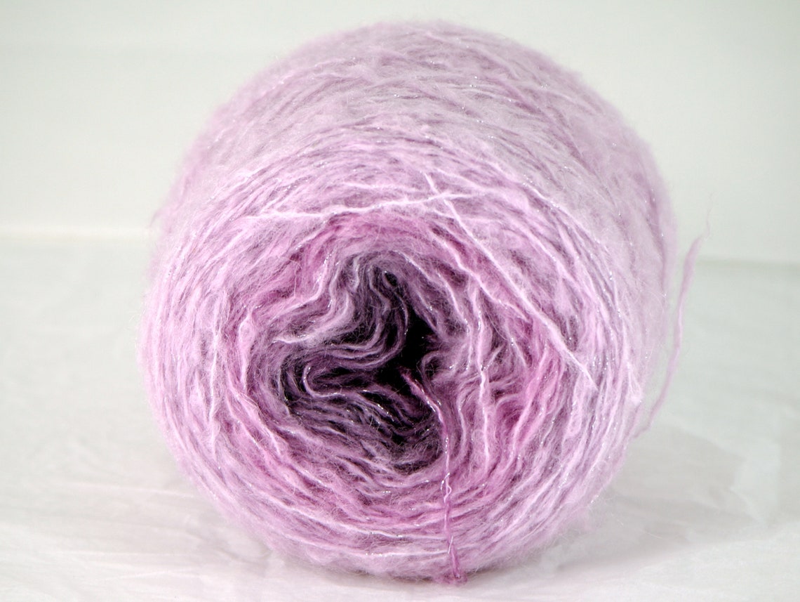 Hand Dyed yarn Kidmohair gradient Rose crayola orchid color Etsy