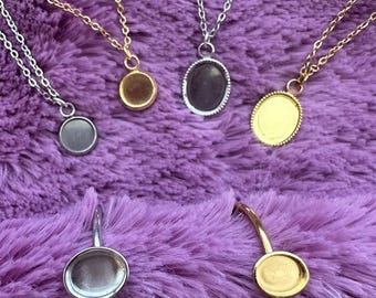 Tillägg: TOMMT Halsband eller Ring, Smycken Tillverkade För Bröstmjölk, Bonusdetalj Till Moderskapet Souvenirkit, Cabochonsmycken