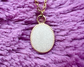 Mother’s Milk Necklace, 18K Gold Plated Mini Oval Pendant Necklace, DIY Milk Necklace Kit, Video Instructions, Size: 8mm x 10mm
