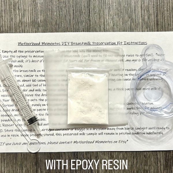 DIY Breastmilk Preservation Powder Kit WITH Epoxy Resin | Breastmilk Jewelry | Preserving breastmilk | DIY breastmilk jewelry