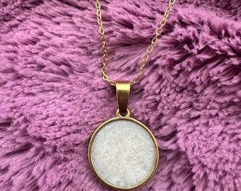 Mother’s Milk Necklace, Gold Stainless Steel Circle Pendant Necklace, DIY Milk Necklace Kit, Video Instructions, Size: 15mm