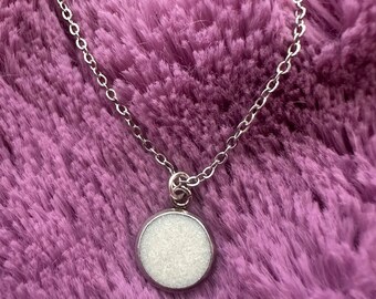 Mother’s Milk Necklace, Mini Silver Circle Pendant Necklace, Stainless Steel, DIY Milk Necklace Kit, Video Instructions, Size: Inner 8mm