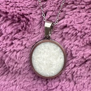 Breastmilk Necklace | Silver Stainless Steel Circle Pendant Necklace | DIY Breastmilk Necklace Kit | Size: 15mm