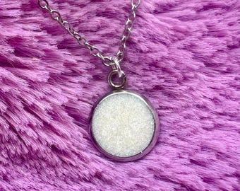 Mother’s Milk Necklace, Dainty Small Silver Stainless Steel Pendant Necklace, DIY Milk Necklace Kit, Video Instructions, Size: 6mm
