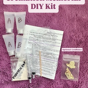 Kit fai da te per la conservazione di gioielli con ceneri di cremazione con resina epossidica, gioielli commemorativi, kit fai da te per gioielli con ceneri, istruzioni dettagliate